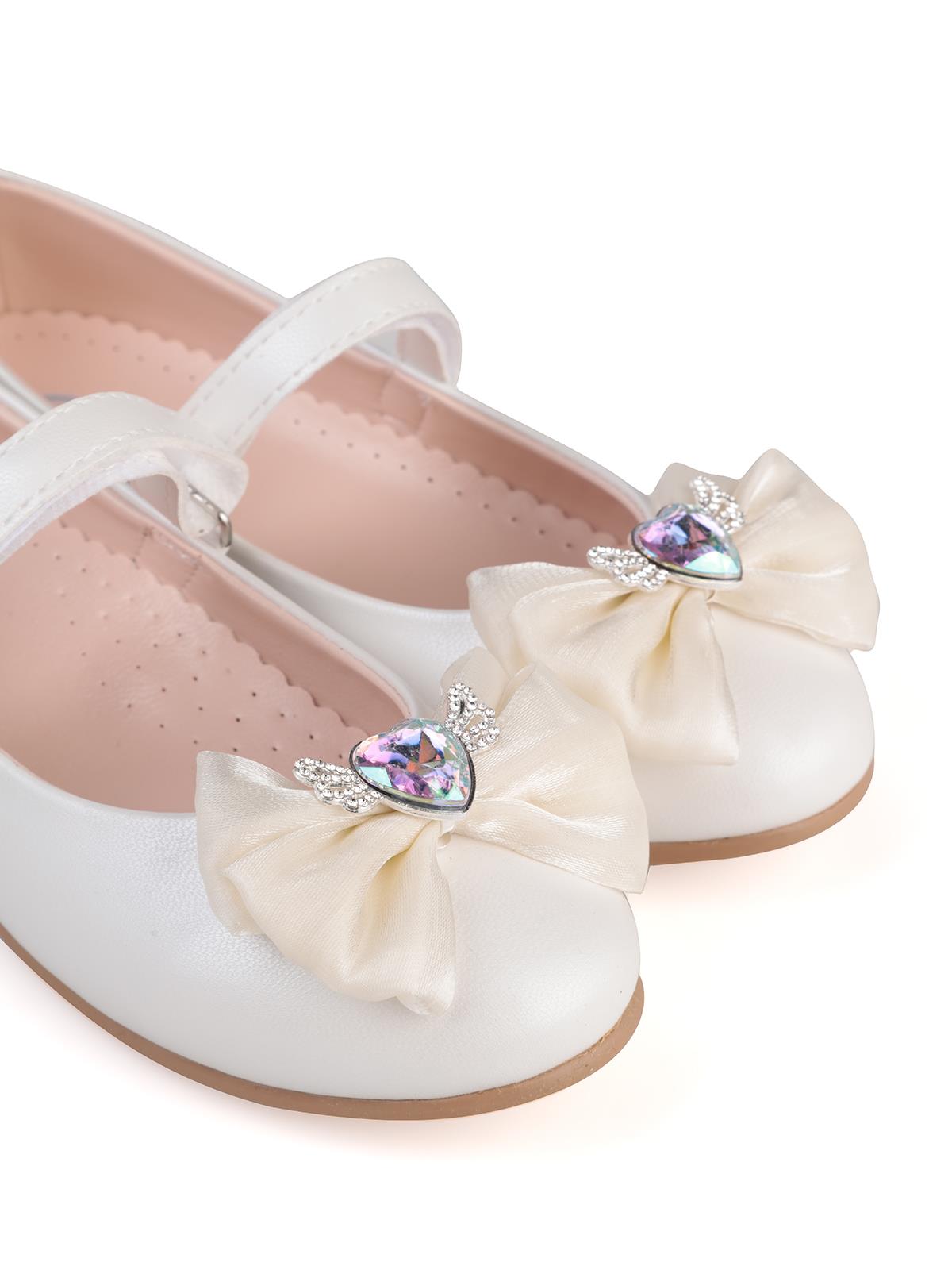 Civil Girls Kalp Aksesuarlı 31-36 Numara Babet - Gri