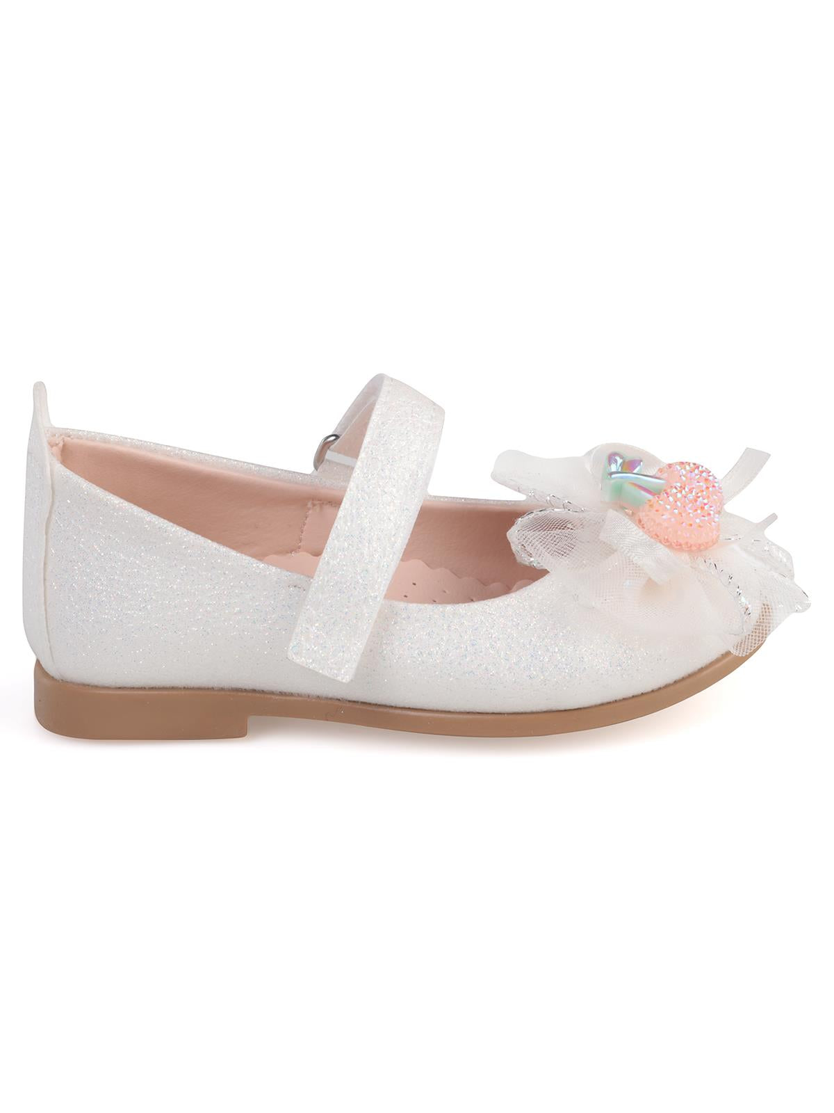 Civil Girls Kiraz Aksesuarlı 21-25 Numara Babet - Gri