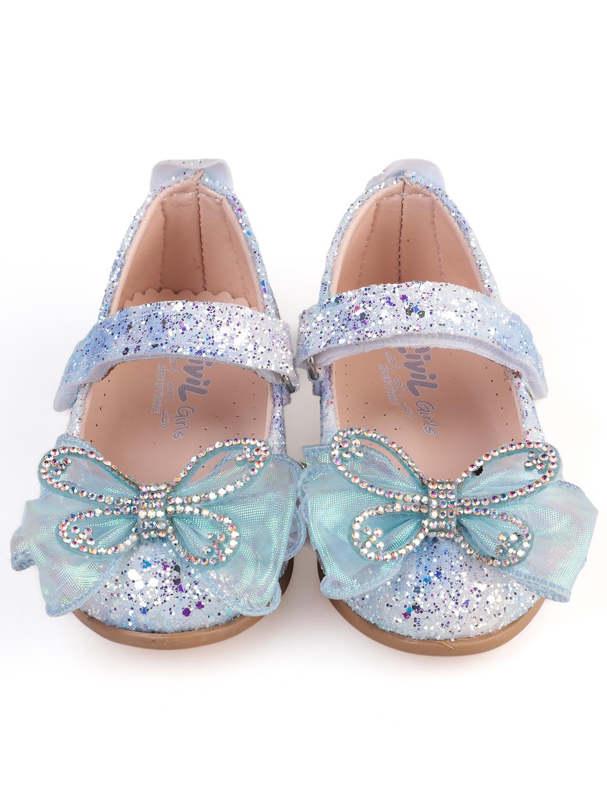 Civil Girls Kelebek Aksesuarlı 21-25 Numara Babet - Mavi