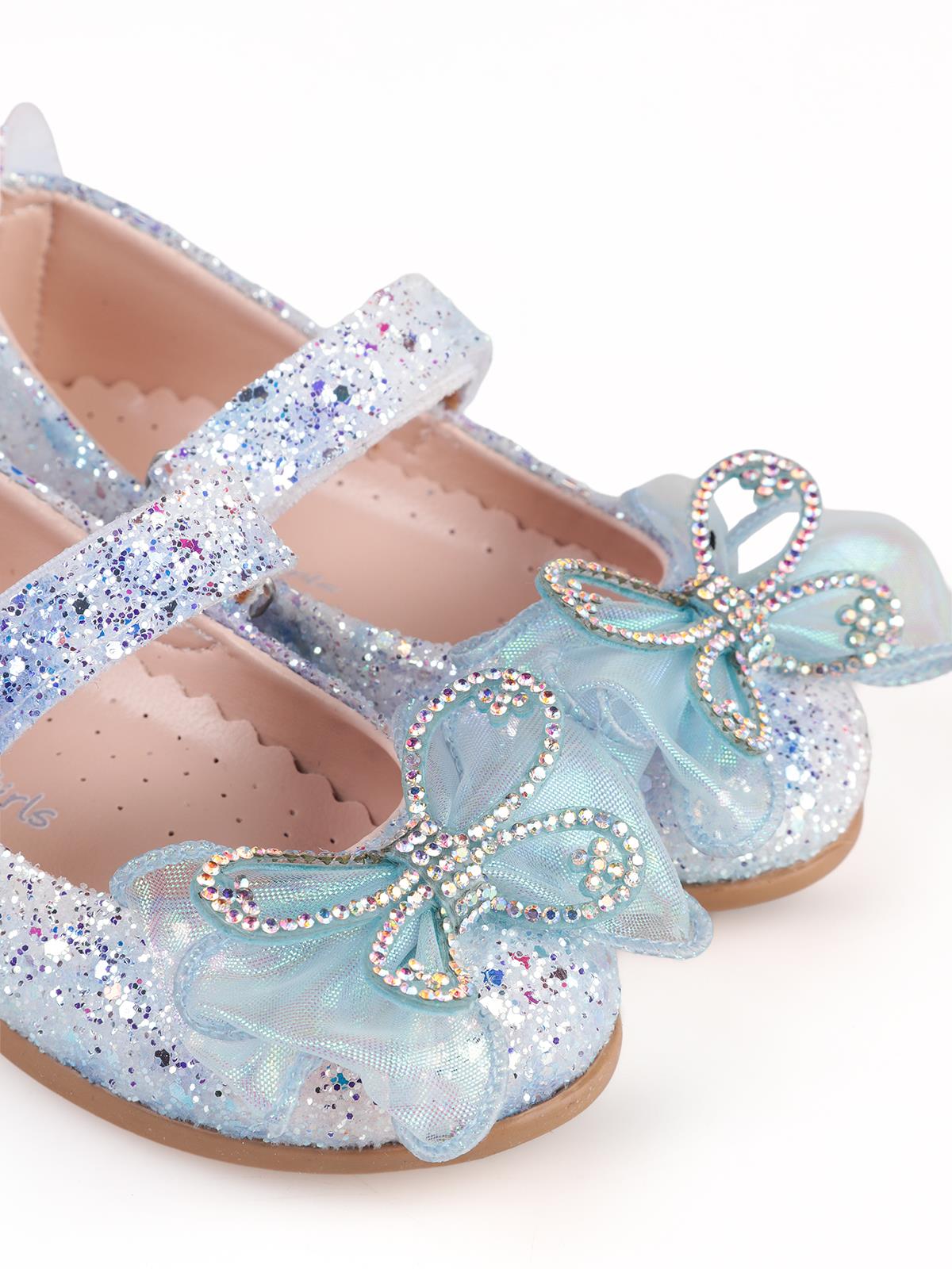 Civil Girls Kelebek Aksesuarlı 21-25 Numara Babet - Mavi