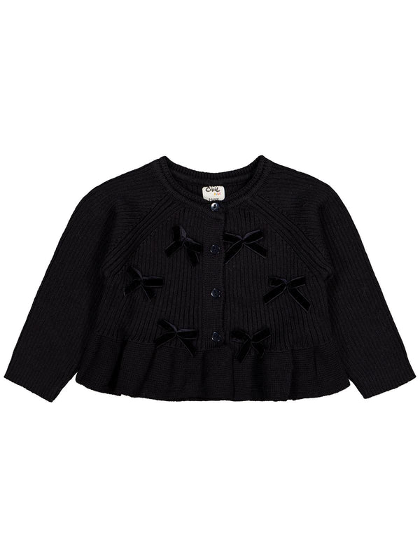 Civil Baby Fiyonklu 6-18 Ay Hırka - Siyah