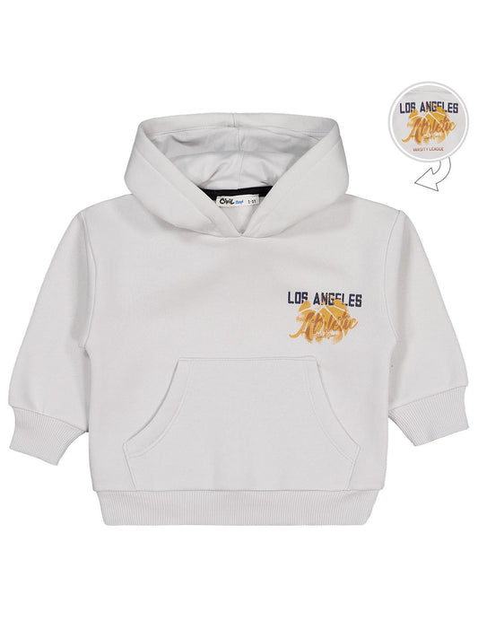 Civil Erkek Çocuk Los Angeles Baskılı Sweatshirt | 3 İp Uzun Kol | Okul Kreş ve Günlük Kullanım - Gri