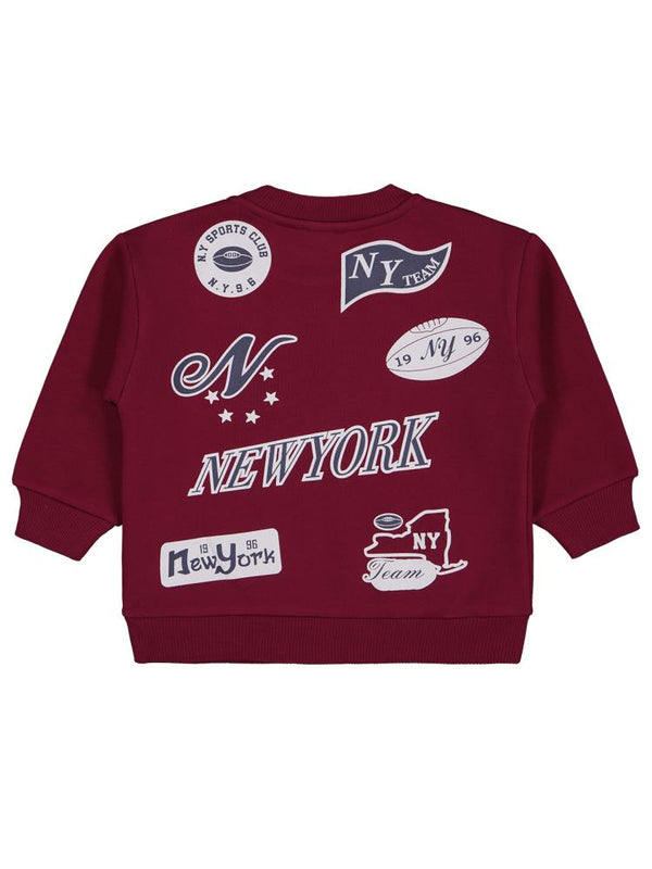 Civil Boys New York Baskılı 2-5 Yaş Sweatshirt - Gri