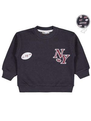 Civil Boys New York Baskılı 2-5 Yaş Sweatshirt - Gri