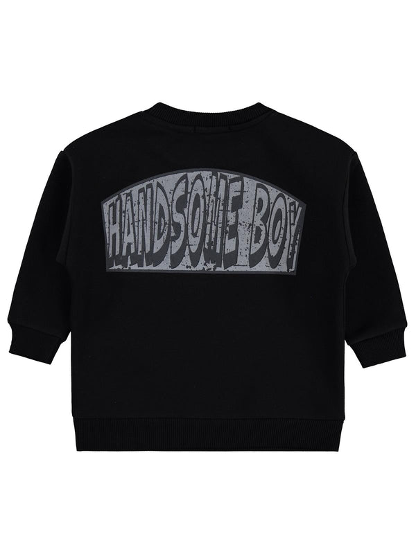 Civil Boys Hnadsome Baskılı 2-5 Yaş Sweatshirt - Mavi