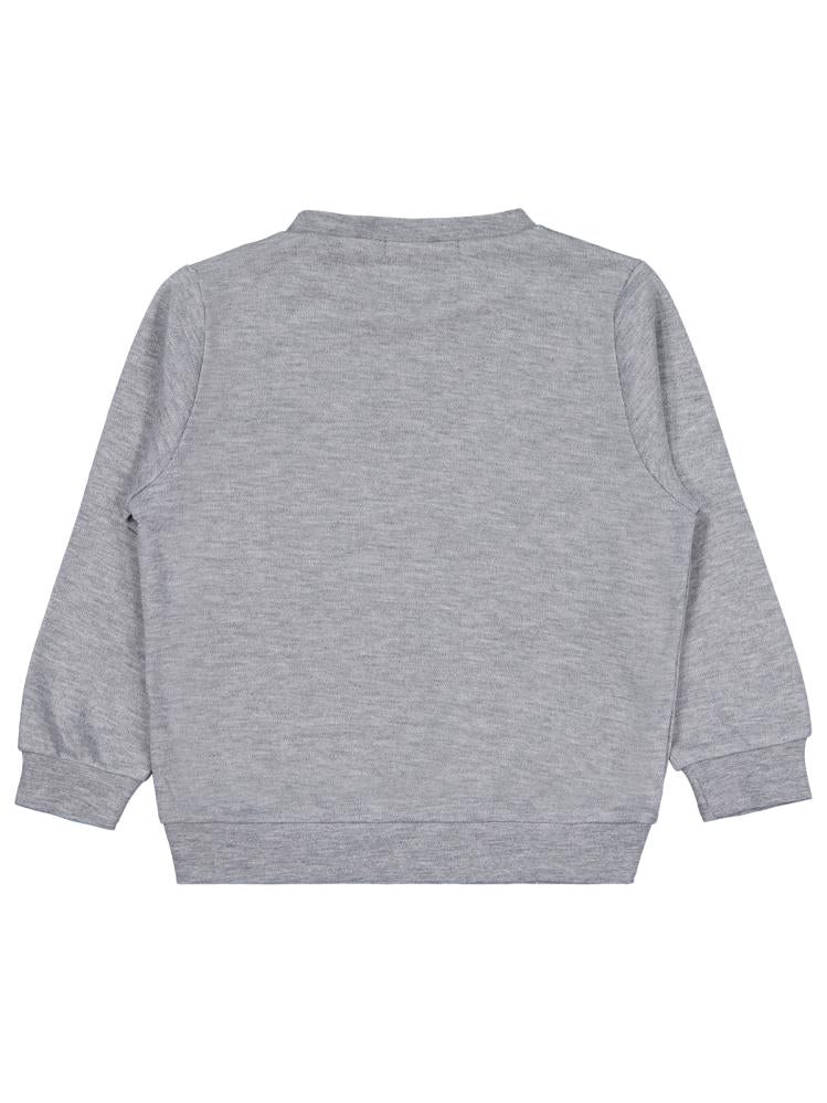 Civil Boys Köpek Baskılı 2-5 Yaş Sweatshirt - Gri