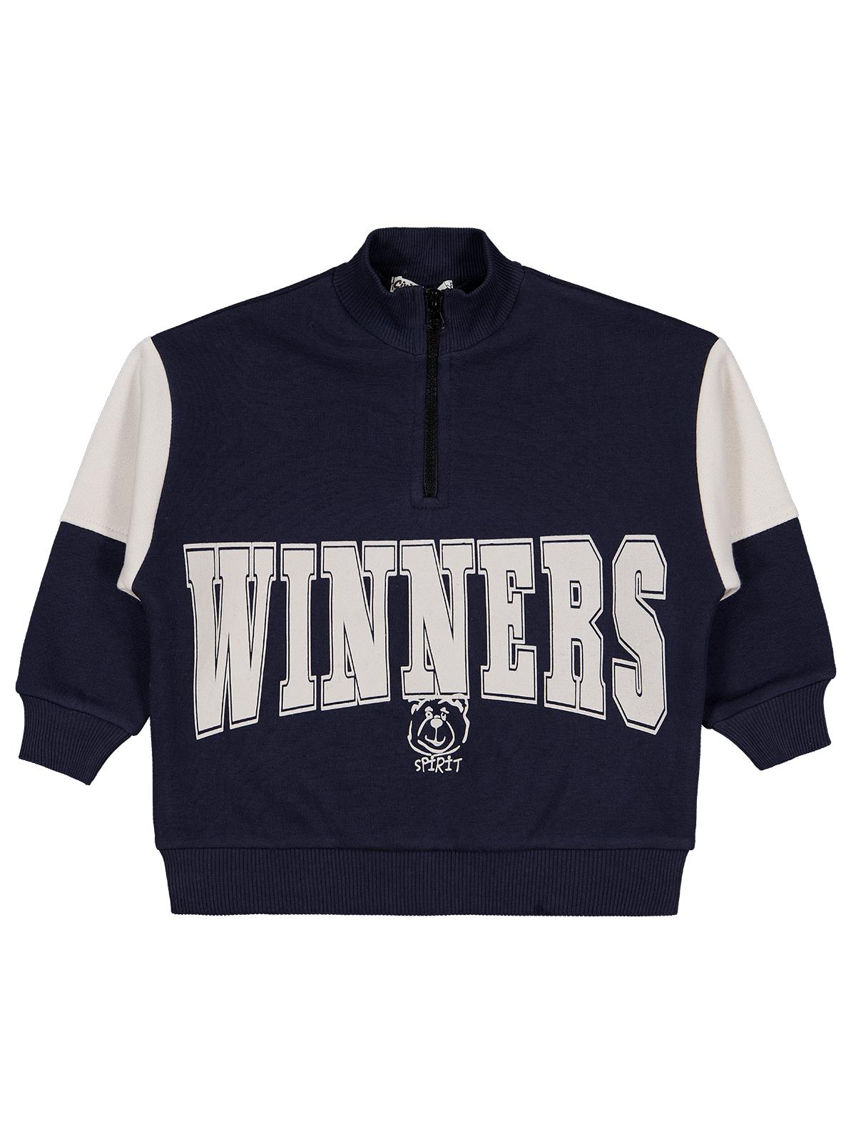 Civil Boys Winners Baskılı 2-5 Yaş Sweatshirt - Lacivert
