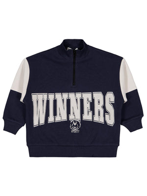 Civil Boys Winners Baskılı 2-5 Yaş Sweatshirt - Lacivert