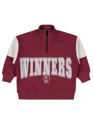 Civil Boys Winners Baskılı 2-5 Yaş Sweatshirt - Bordo