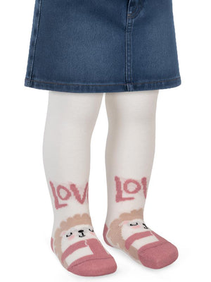 Civil Baby Love 6-18 Ay Bebek Kız Külotlu Çorap - Ekru