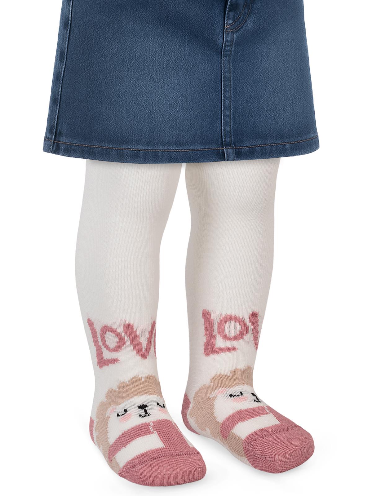 Civil Baby Love 6- Bebek Kız Külotlu Çorap - Ekru