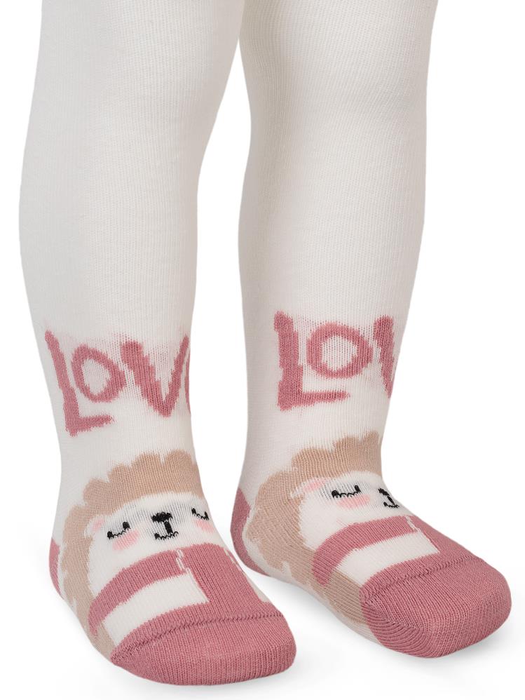 Civil Baby Love 6-18 Ay Bebek Kız Külotlu Çorap - Ekru