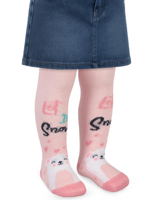 Civil Baby Let It Snow 6-18 Ay Bebek Kız Külotlu Çorap - Pembe