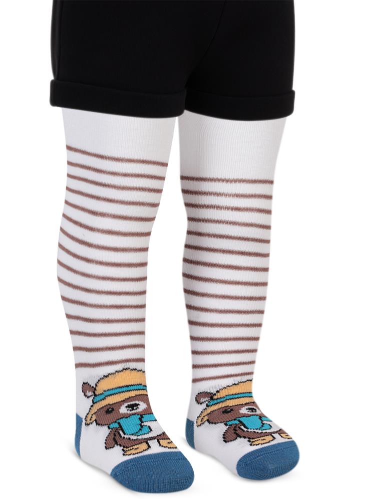 Civil Baby Cool Bear 6-18 Ay Bebek Erkek Külotlu Çorap - Mavi