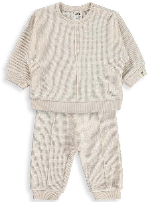 Civil Baby Etiketli 6-18 Ay Takım - Bej