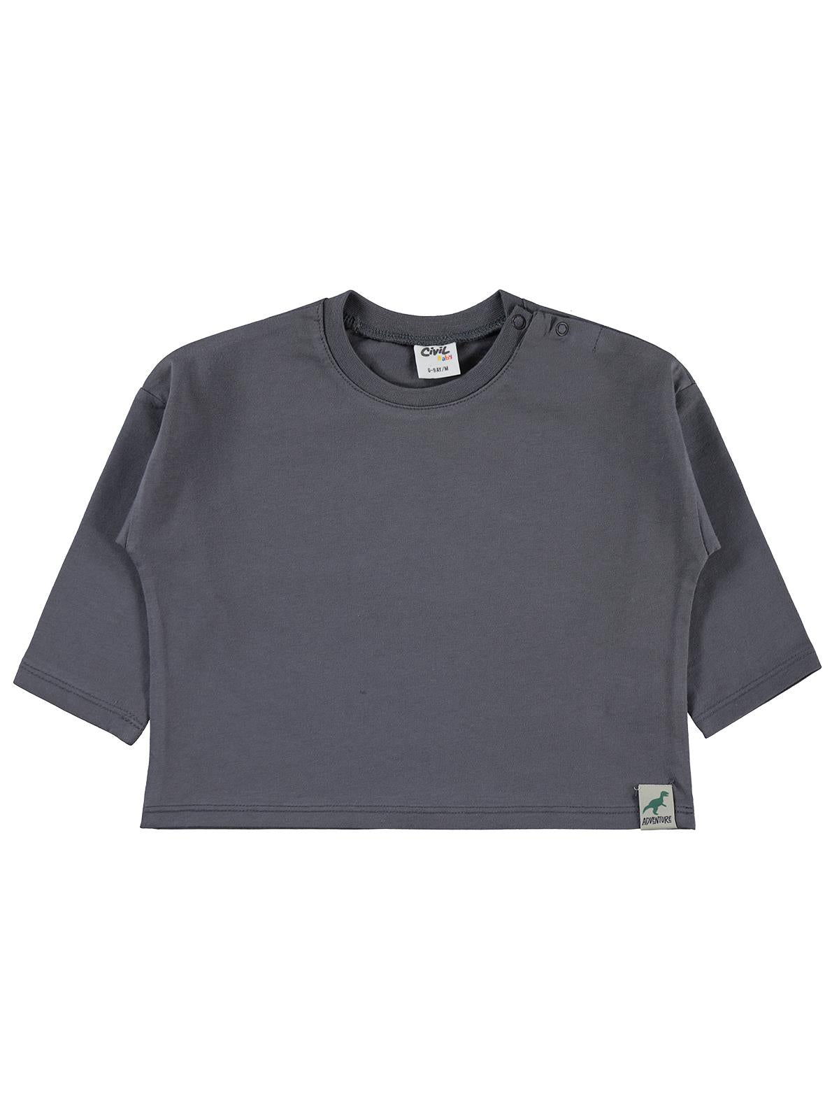 Civil Baby Basic 6-18 Ay Sweatshirt - Gri