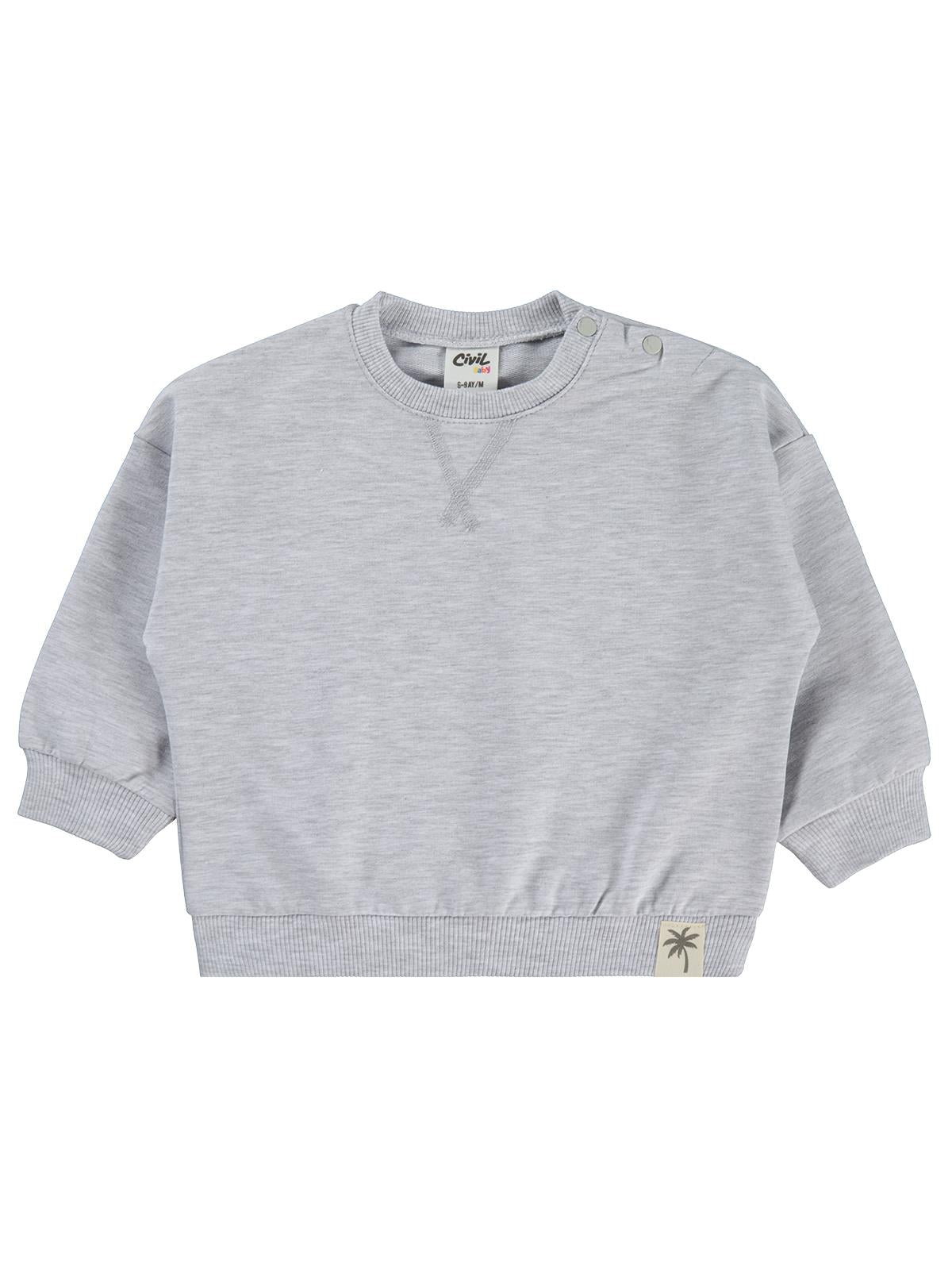 Civil Baby Basic 6-18 Ay Sweatshirt - Gri