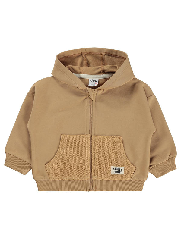 Civil Baby Etiketli Basic 6-18 Ay Hırka - Kahverengi