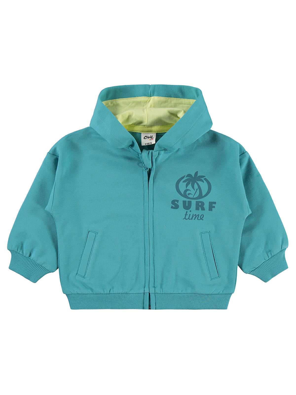 Civil Baby Palmiye Baskılı 6-18 Ay Hırka - Yeşil