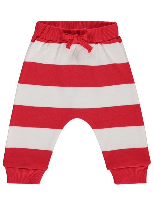 Civil Baby Çizgili 6-18 Ay Eşofman Altı - Kırmızı