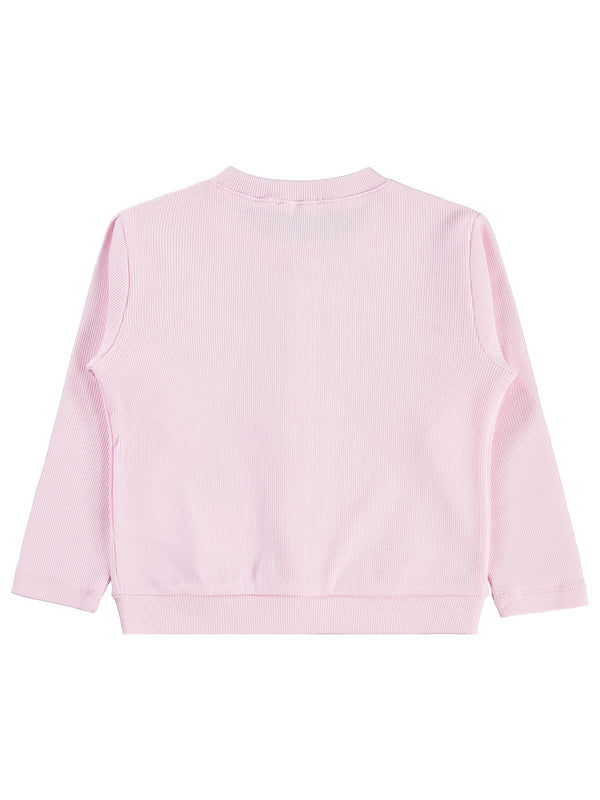 Civil Girls Yakası Fiyonklu 2-5 Yaş Hırka - Pudra