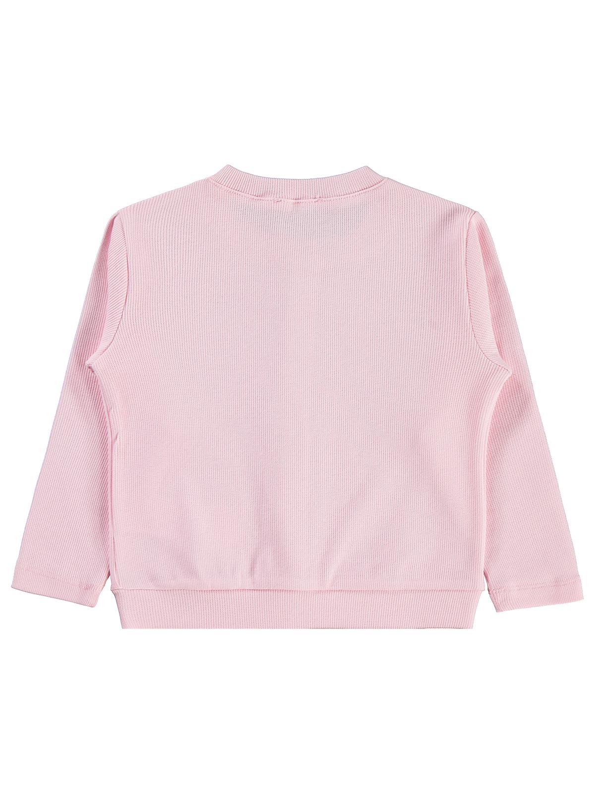 Civil Girls Yakası Fiyonklu 2-5 Yaş Hırka - Pudra