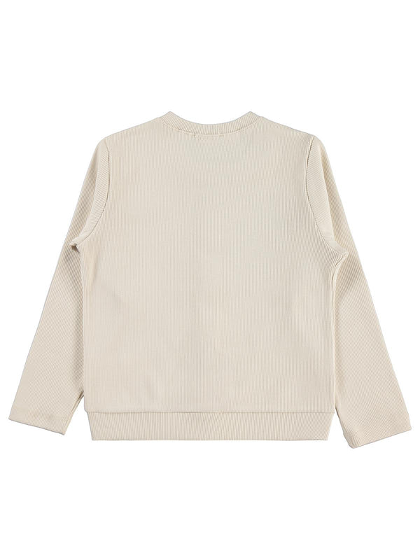 Civil Girls Yakası Fiyonklu 6-9 Yaş Hırka - Fil Dişi