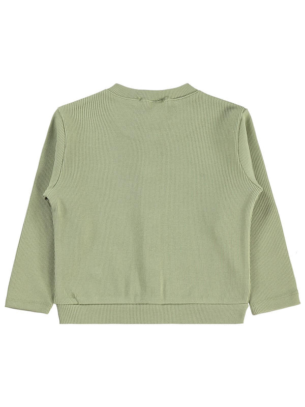 Civil Girls Yakası Fiyonklu 2-5 Yaş Hırka - Yeşil