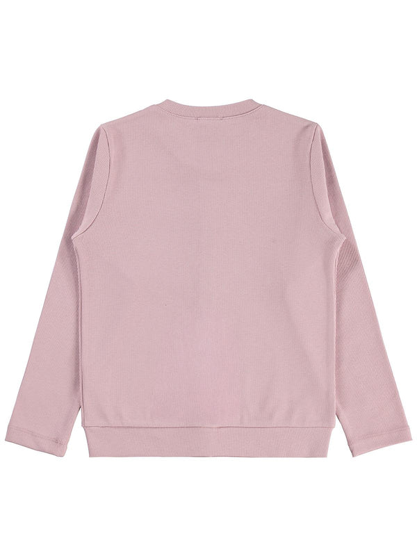 Civil Girls Yakası Fiyonklu 6-9 Yaş Hırka - Pudra