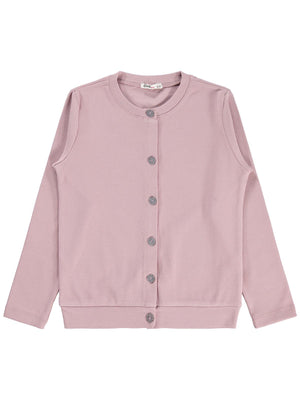 Civil Girls Yakası Fiyonklu 6-9 Yaş Hırka - Pudra