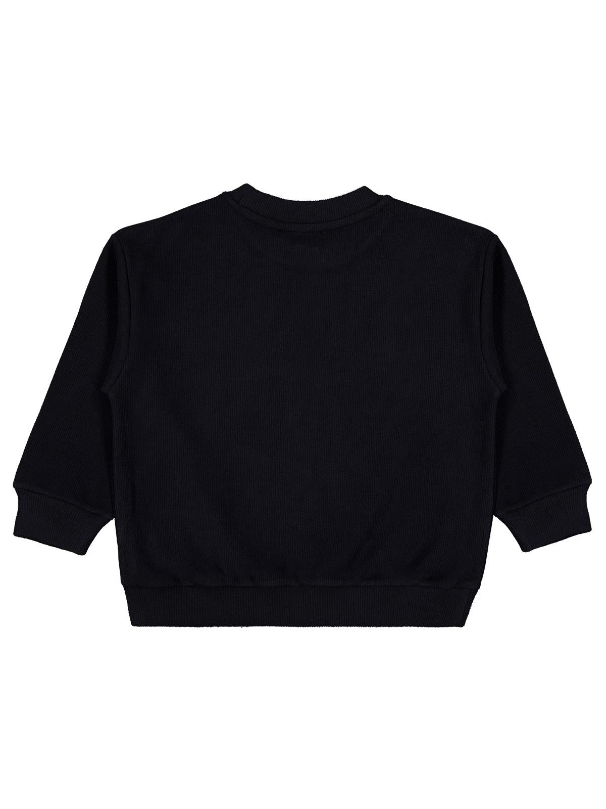 Civil Erkek Çocuk Basic Selanik Sweatshirt | Selanik Uzun Kol | Okul Kreş ve Günlük Kullanım - Siyah