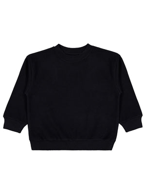 Civil Erkek Çocuk Basic Selanik Sweatshirt | Selanik Uzun Kol | Okul Kreş ve Günlük Kullanım - Siyah