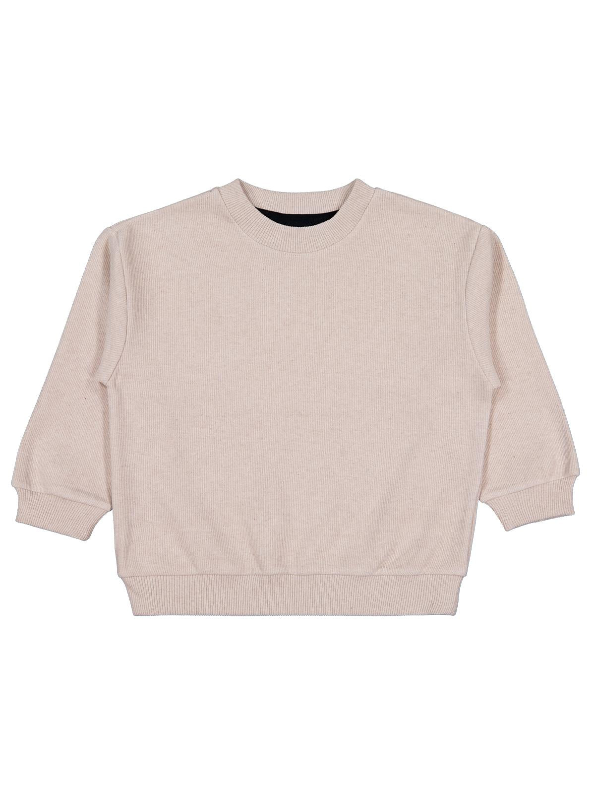 Civil Erkek Çocuk Basic Selanik Sweatshirt | Selanik Uzun Kol | Okul Kreş ve Günlük Kullanım - Bej