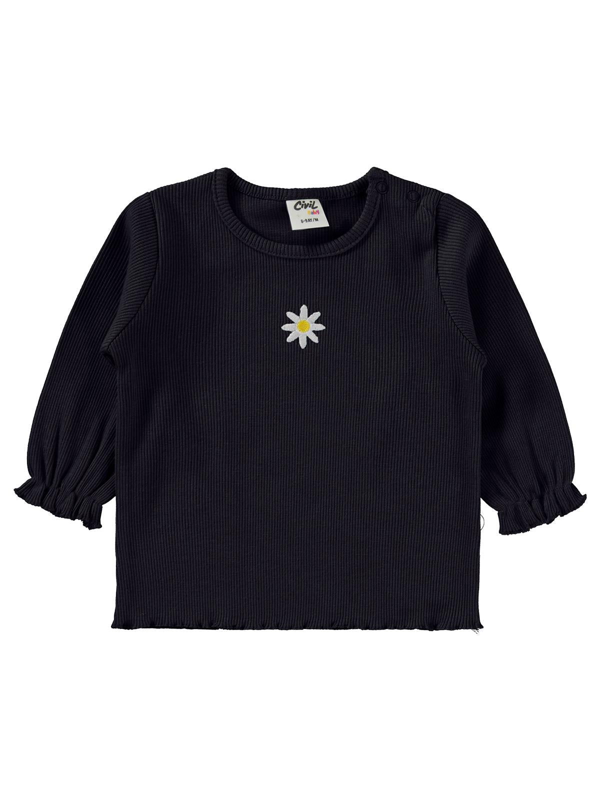 Civil Baby Papatya Nakışlı 6-18 Ay Takım - Gri