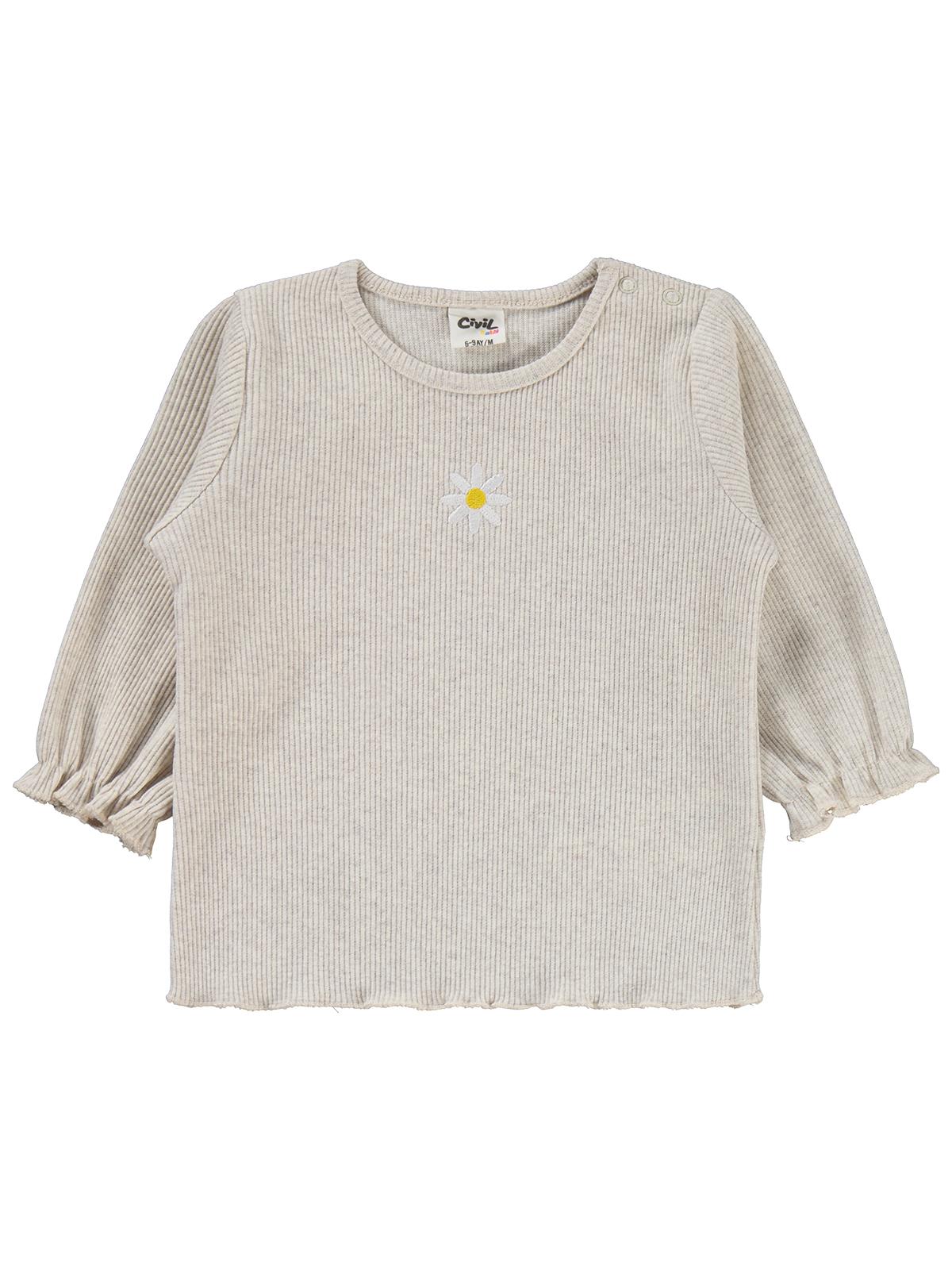 Civil Baby Papatya Nakışlı 6-18 Ay Takım - Bej