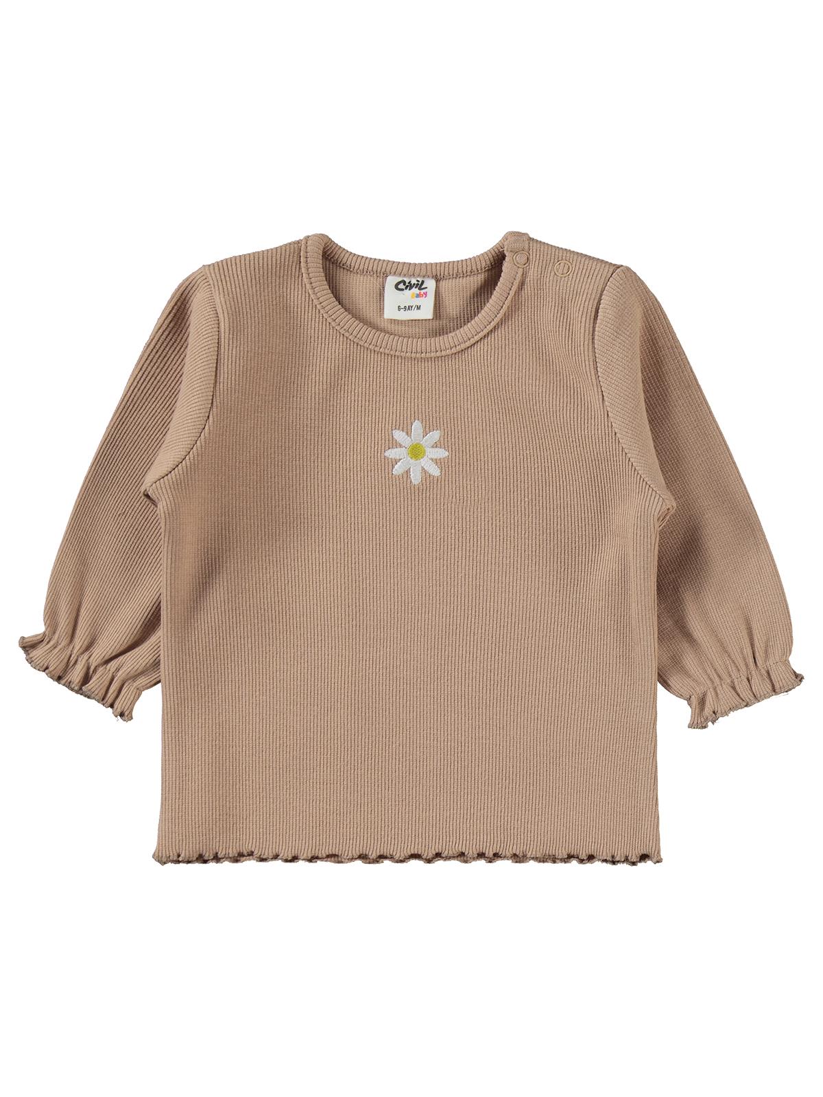Civil Baby Papatya Nakışlı 6-18 Ay Takım - Kahverengi