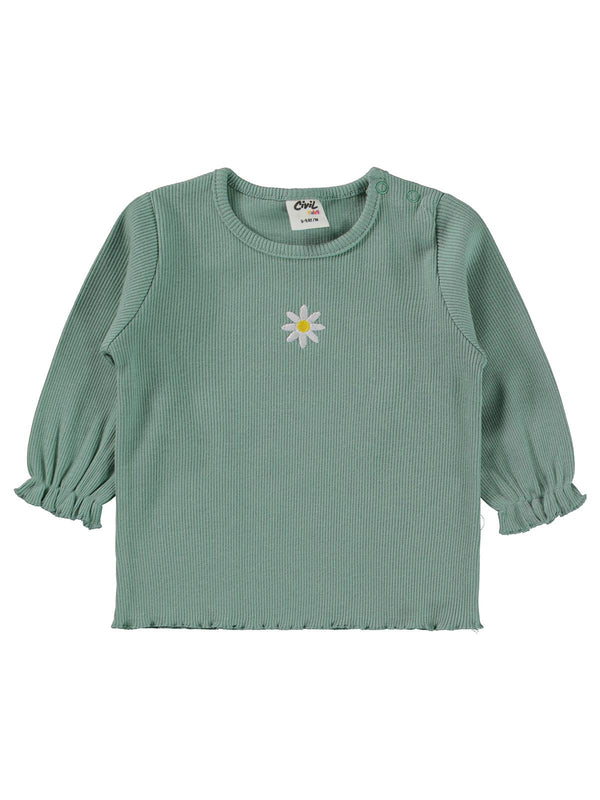 Civil Baby Papatya Nakışlı 6-18 Ay Takım - Haki