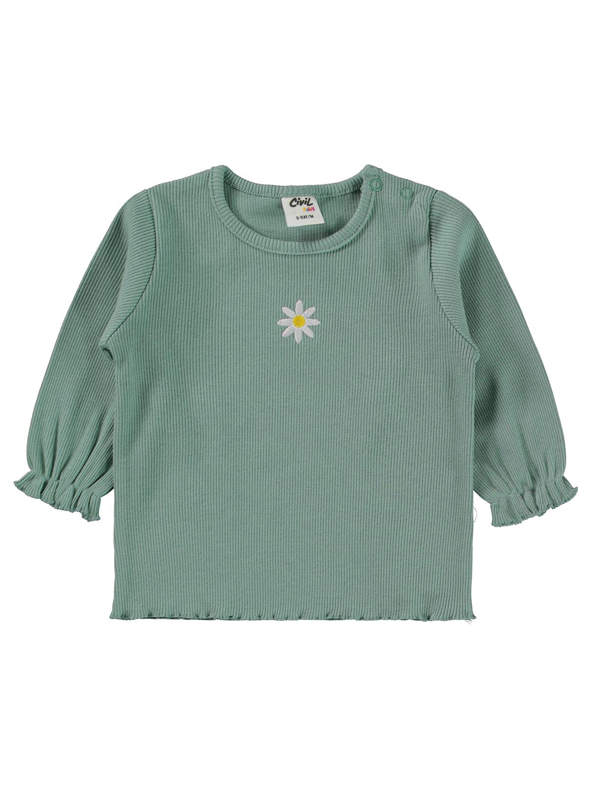 Civil Baby Papatya Nakışlı 6-18 Ay Takım - Haki