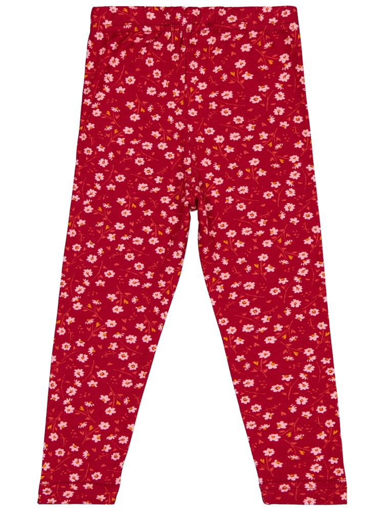 Civil Girls Çiçek Baskılı 2-5 Yaş Tayt - Bordo