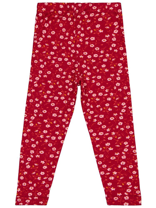 Civil Girls Çiçek Baskılı 2-5 Yaş Tayt - Bordo