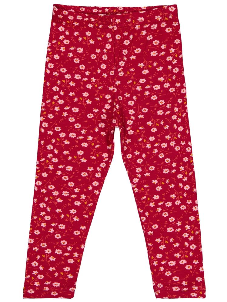 Civil Girls Çiçek Baskılı 2-5 Yaş Tayt - Bordo