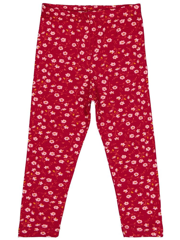 Civil Girls Çiçek Baskılı 2-5 Yaş Tayt - Bordo