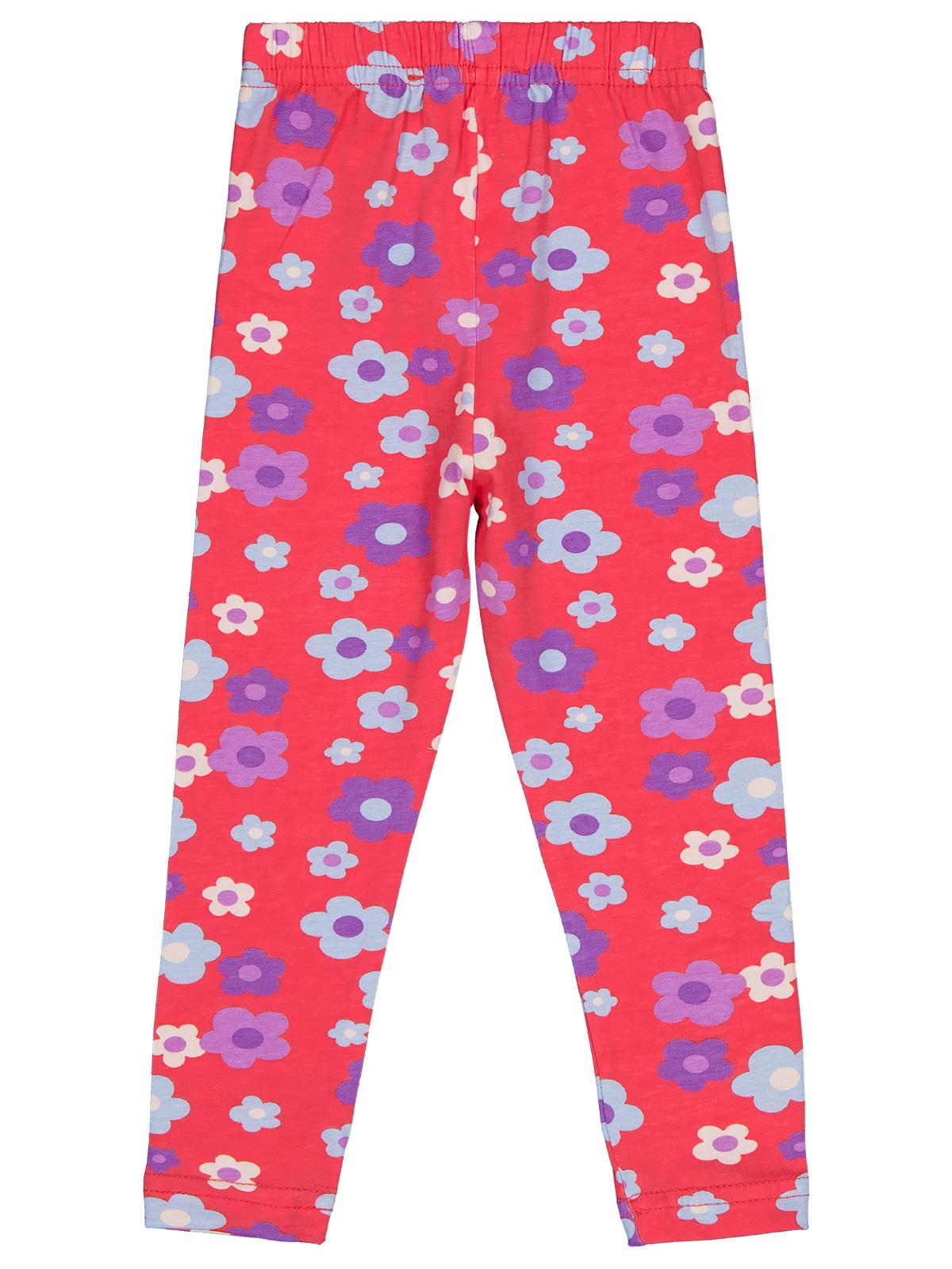 Civil Girls Büyük Çiçek Baskılı 2-5 Yaş Tayt - Fusya