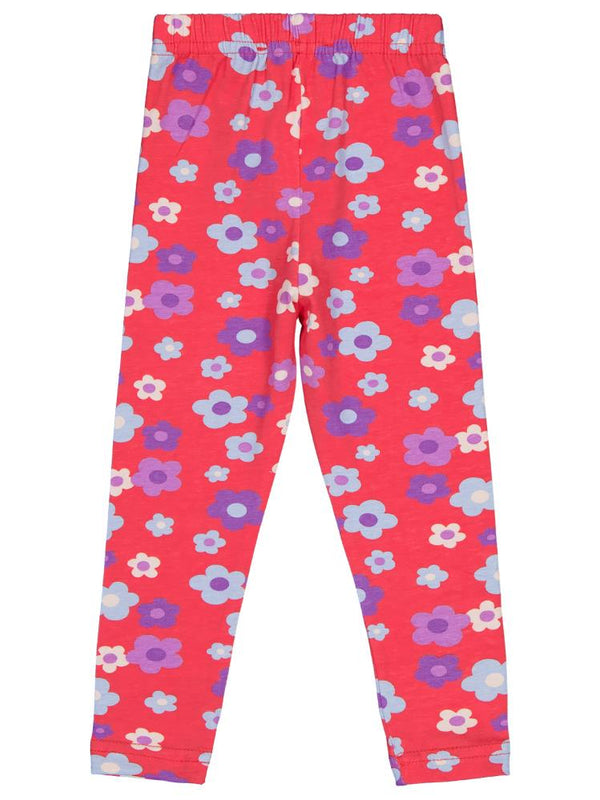 Civil Girls Büyük Çiçek Baskılı 2-5 Yaş Tayt - Fusya