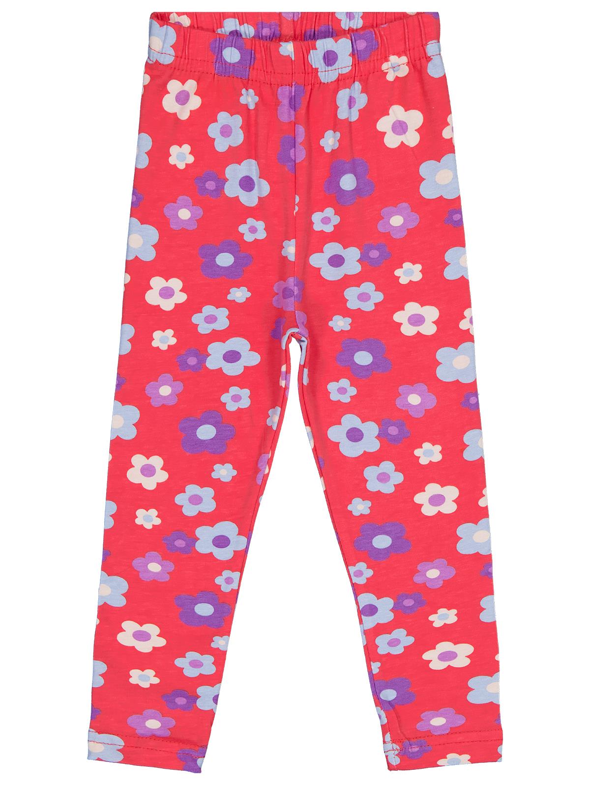 Civil Girls Büyük Çiçek Baskılı 2-5 Yaş Tayt - Fusya