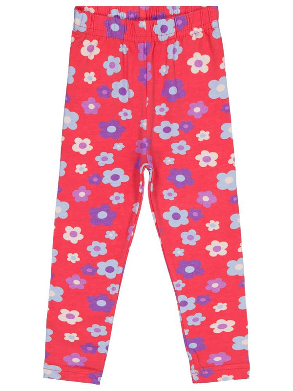 Civil Girls Büyük Çiçek Baskılı 2-5 Yaş Tayt - Fusya