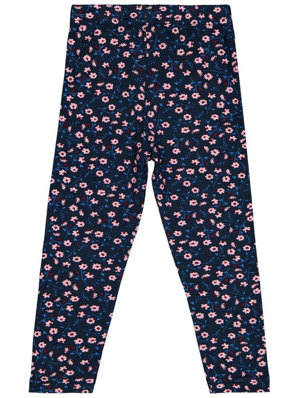 Civil Girls Çiçek Baskılı 2-5 Yaş Tayt - Lacivert