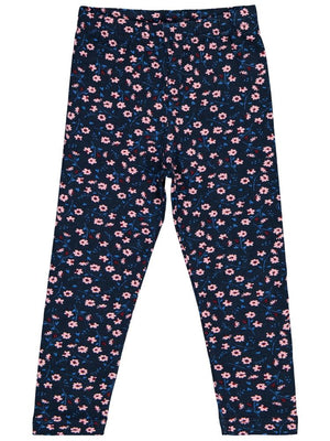 Civil Girls Çiçek Baskılı 2-5 Yaş Tayt - Lacivert