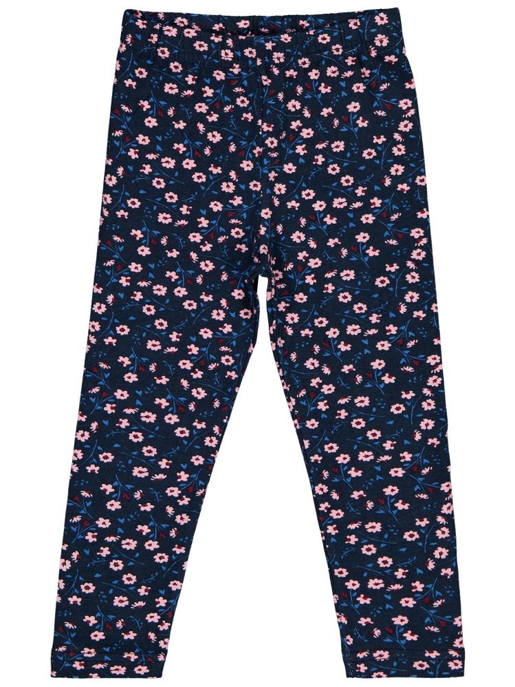 Civil Girls Çiçek Baskılı 2-5 Yaş Tayt - Lacivert