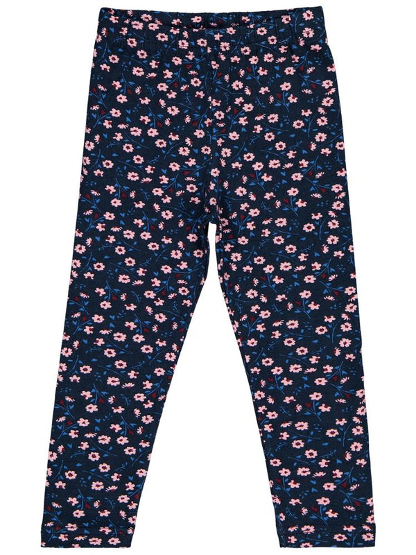 Civil Girls Çiçek Baskılı 2-5 Yaş Tayt - Lacivert